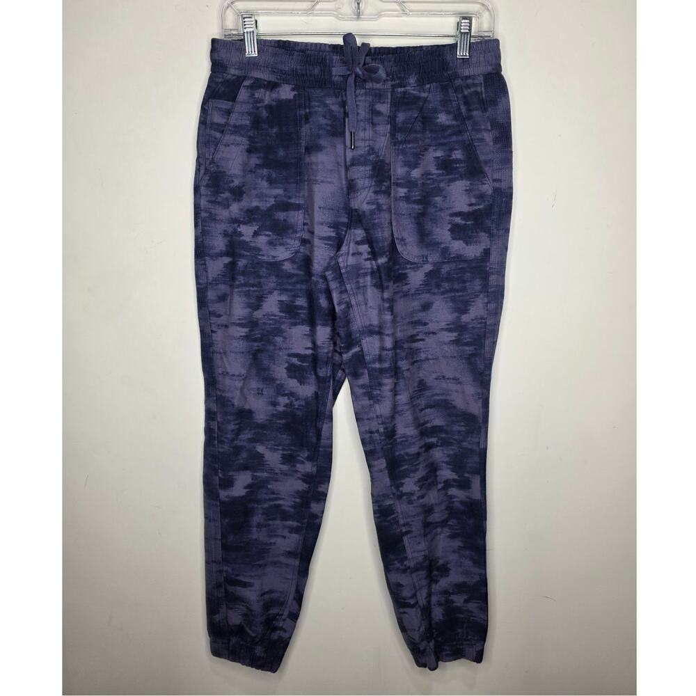 Athleta blue tie dye cotton farallon printed jogger - 6